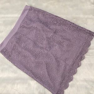 Crochet knee length skirt w/satin lining 🦄